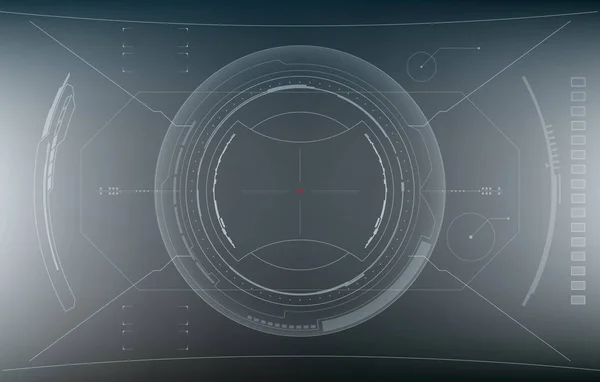 Футуристический глобус Sci-Fi. Экран с технологией витруальной реальности — стоковый вектор