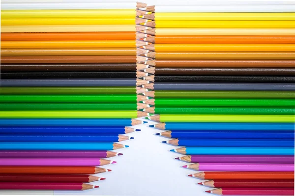 Muchos Bolígrafos Colores Varios Arreglos —  Fotos de Stock