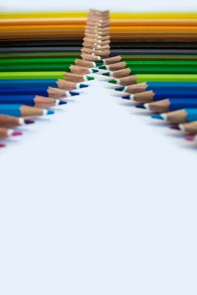 Veel Kleurrijke Pennen Verschillende Regelingen — Stockfoto