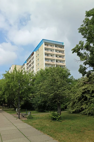 Типичная Архитектура Gdr Leipzig Gruenau — стоковое фото