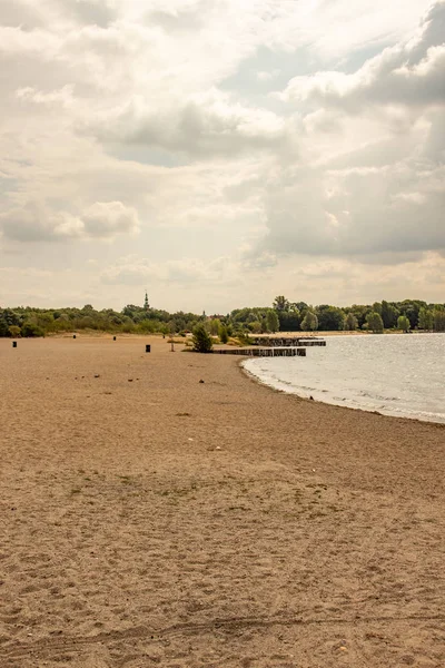 Побачити Картину Від Озера Cospudener Поблизу Від Лейпциг Море Старому — стокове фото