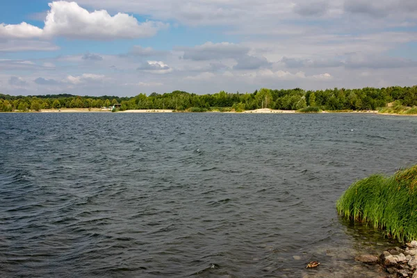 Imagen Del Cospudener Lago Ver Cercano Leipzig Mar Una Antigua —  Fotos de Stock