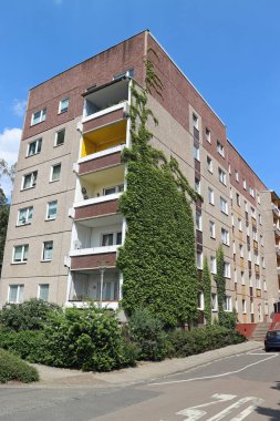 tipik ddr mimari orijinal durumda Leipzig şehir merkezi