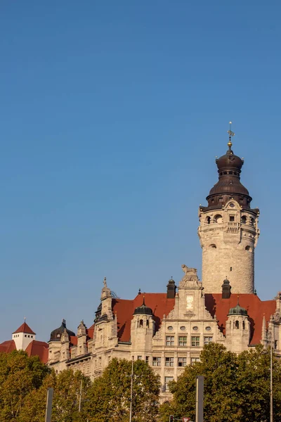 New Leipzig City Hall Tower Details — Stock Photo, Image