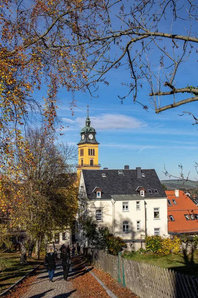 新教徒镇教会圣 Petri 在城市奥古斯都堡 — 图库照片