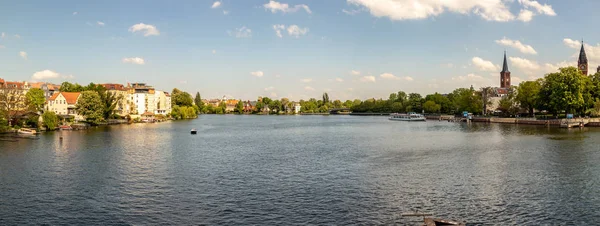 Romantischer Blick Auf Dahme Und Spree Berlin Köpenick Mit Häusern — Stockfoto