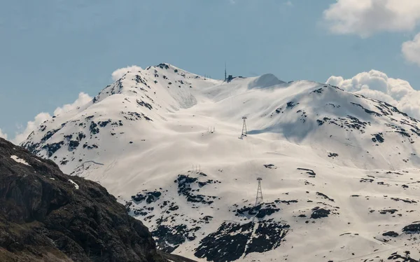 Pohled Panorama Hor Švýcarského Engadin Gry Švýcarské Alpy Evropě — Stock fotografie