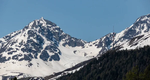 Pohled Panorama Hor Švýcarského Engadin Gry Švýcarské Alpy Evropě — Stock fotografie