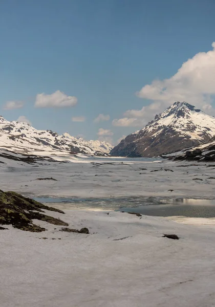 Pohled Panorama Hor Okolí Berniny Průsmyku Bernina Massif Ledovec Moterach — Stock fotografie