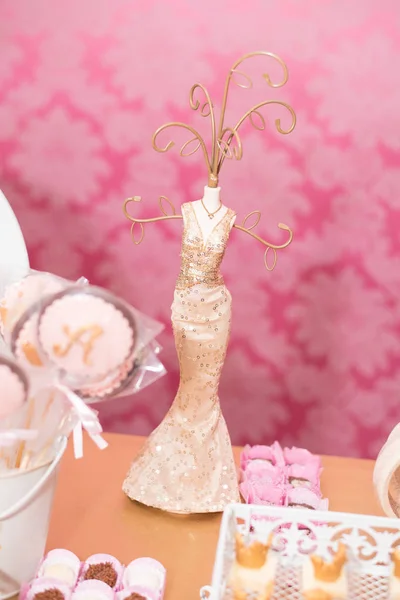 Tavolo Compleanno Decorato Tema Principessa — Foto Stock