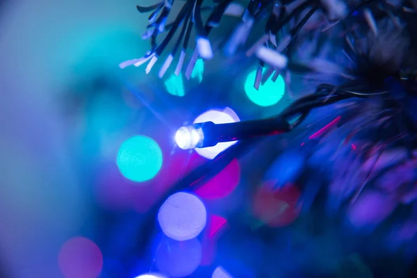 Christmas Light Christmas Tree — Stock Photo, Image