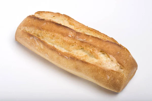 Baguette Francesa Sobre Fondo Blanco Aislado —  Fotos de Stock