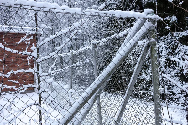 Inverno Com Muita Neve Uma Pequena Aldeia Sueca — Fotografia de Stock
