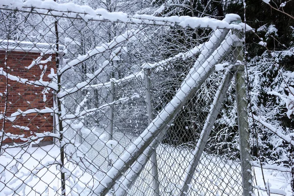 winter with many snow in a little Swedish village