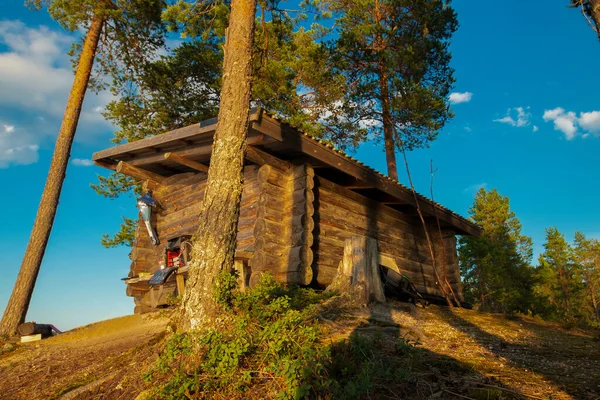 Adventure Lonely Lake Sweden — Stock Photo, Image