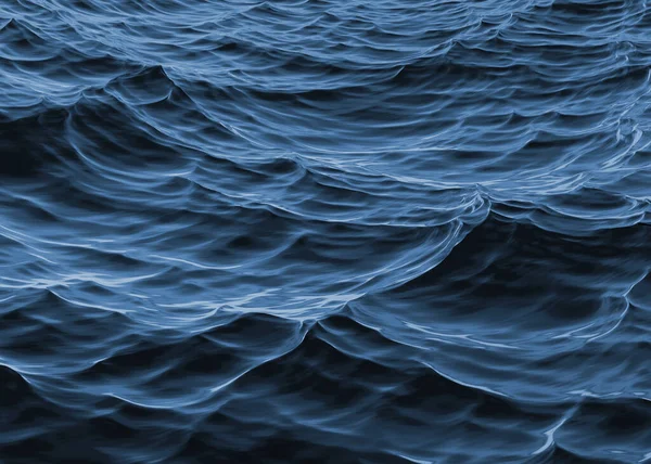 Superficie Agua Del Mar Oscuro Agua Nocturna Reflexiones Onduladas Fondo —  Fotos de Stock