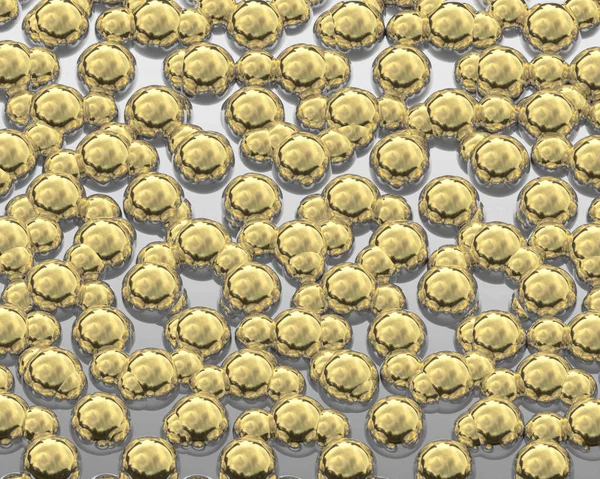 Gold Sphere Golden Glossy Ball Render — Stock Photo, Image