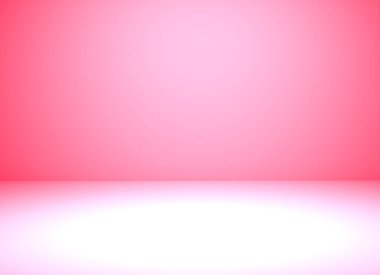 Pembe oda 3D 'de. Pembe arkaplan, 3d görüntüleyici