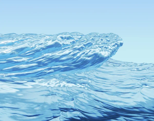 Big Blue Wave Breaks Ocean Render — Stok Foto