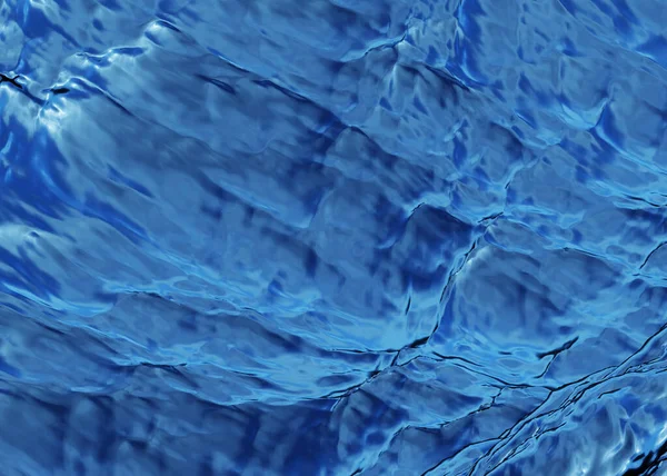 Fondo Superficie Agua Mar Azul Render —  Fotos de Stock