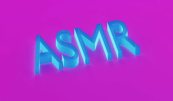 Lettere Neon Asmr Risposta Sensoriale Meridiana Autonoma Illustrazione — Foto Stock