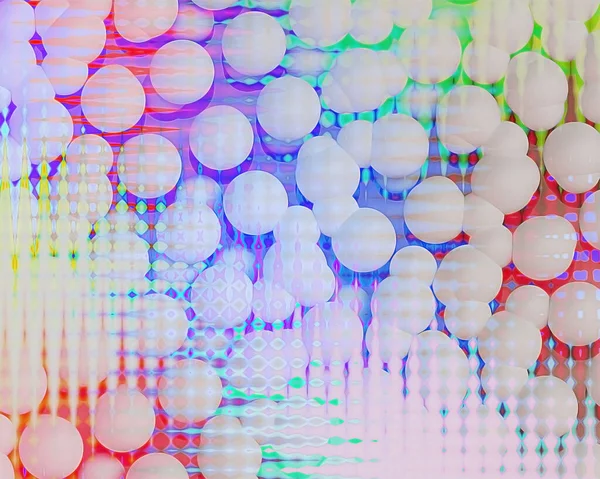 Багатокольоровий Яскравий Молекулярний Фон Сферами Візуалізація — стокове фото