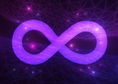 Kozmik Sonsuzluk işareti ya da sembol, 3d oluşturma