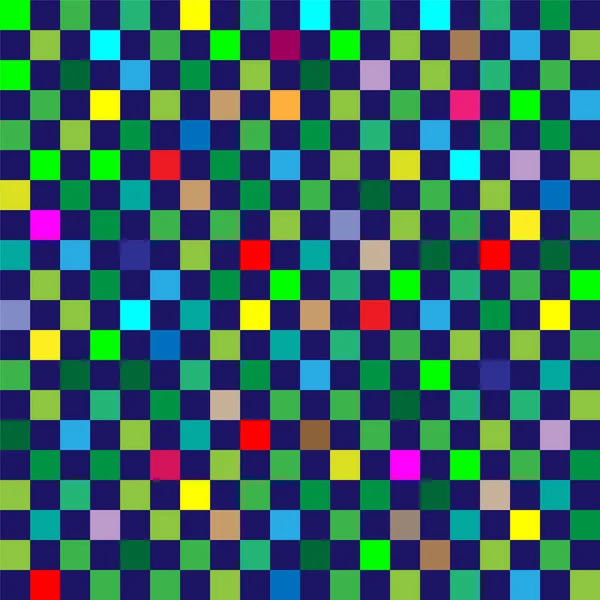 Checker Ajedrez Cuadrado Multicolor Vector Fondo Abstracto Textura Comprobada Patrón — Vector de stock