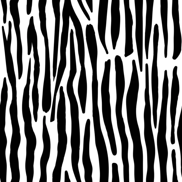 Zebra Textura Pele Sem Costura Padrão Listras Zebra Vetor — Vetor de Stock