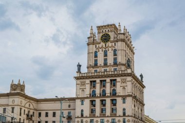 Minsk, Belarus - 29 Nisan 2017: Çekim - Minsk Gates