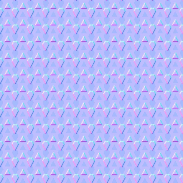 三角抽象无缝图案 浅粉色 蓝色三角形滴定纹理 — 图库照片