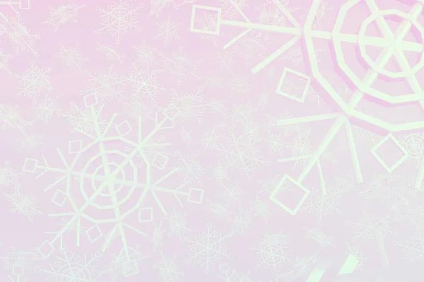 Світло Рожеві Сніжинки Низького Поля Рендеринг Дизайн Вашого Оголошення Плаката — стокове фото