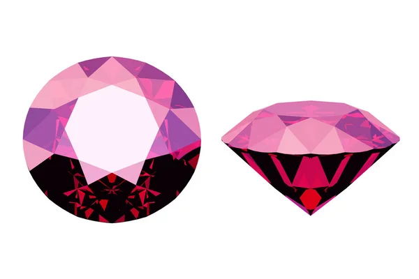 Piedra Rubí Diamante Rojo Precioso Ilustración —  Fotos de Stock