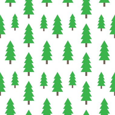 Noel ve yılbaşı ağacı desenleri kusursuz. Kumaş, duvar kağıdı veya ambalaj kağıdı için vektör tatil arkaplanı