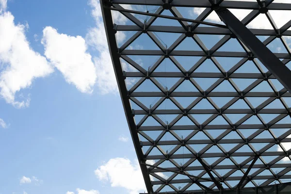 Metal Glass Roof Structure Shopping Center Stock Photo