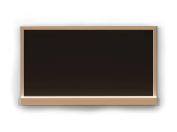 Tableau noir vide sur fond blanc, Image pour l'espace de copie, cadre en bois de tableau de bord pour ajouter du texte. Illustration 3d — Photo