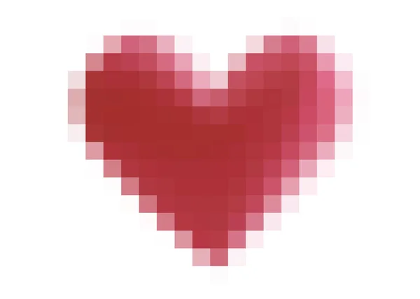 Jantung seni piksel, cinta dan valentine — Stok Foto