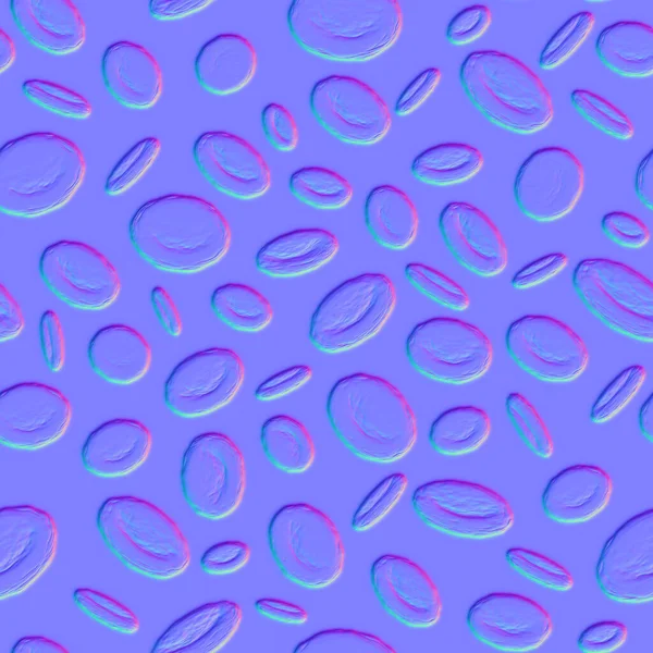 Normal Map Blood Cells Seamless Pattern Render — Stock Photo, Image