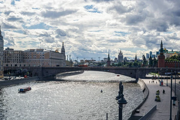 Moscú Rusia Julio 2020 Vista Del Río Moscú Kremlin Moscú — Foto de Stock