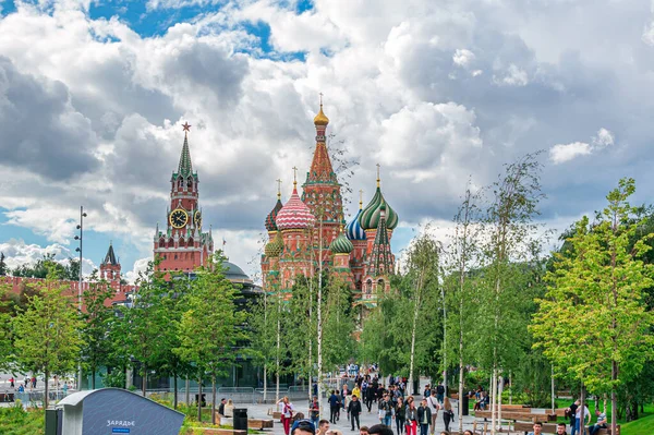 Moskow Rusia Juli 2020 Pemandangan Thomas Katedral Basileios Daya Tarik — Stok Foto