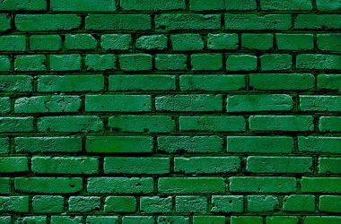 Yeşil tuğla duvar dokusu arka plan, yeşil duvar