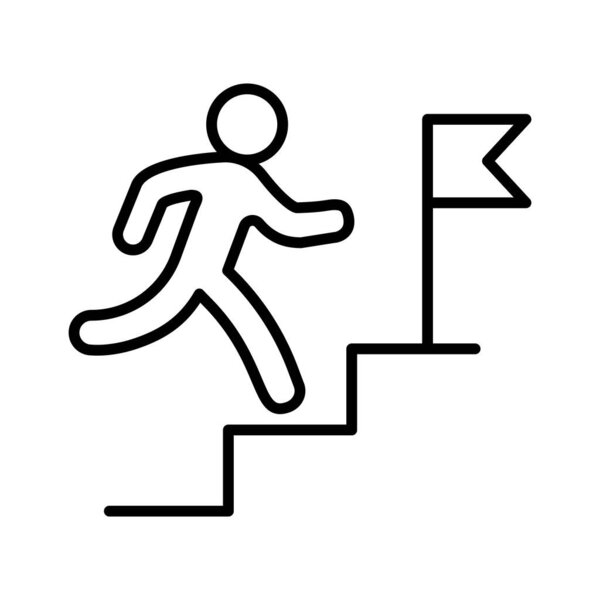 Минималистская линия икона искусства человека, простой контур волос, лица и наряд с воротником рубашки и галстука, изолированные на белом фоне. Векторная иллюстрация, символизирующая бизнесмена, офисного работника, корпоративного служащего и т.д..