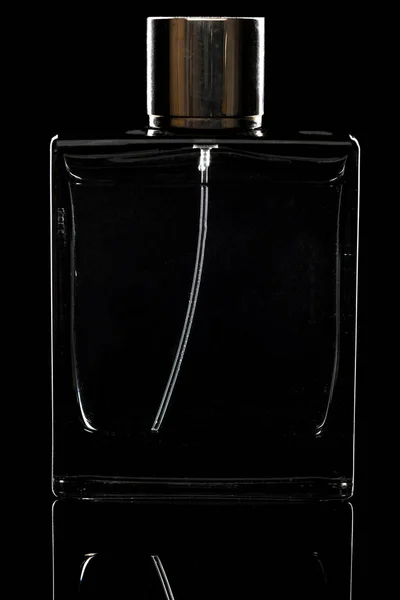 Male Perfume Bottle Isolated Black Background — Stock Photo, Image