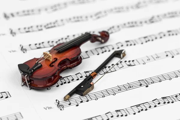 Violino Fiocco Carta Note Musica Bianca Con Spazio Copiare — Foto Stock
