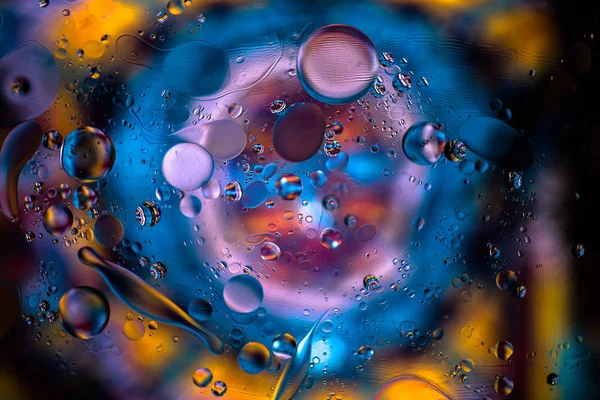 Colorato Liquido Astratto Texture Turbinii Sfondo Goccio Acqua Macro Immagini — Foto Stock