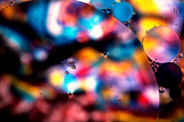 Renkli sıvı soyut dokulu arka plan swirls. Su sıçrama. Makro fotoğrafçılık