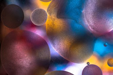 Renkli sıvı soyut dokulu arka plan swirls. Su sıçrama. Makro fotoğrafçılık