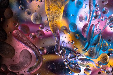 Renkli sıvı soyut dokulu arka plan swirls. Su sıçrama. Makro fotoğrafçılık