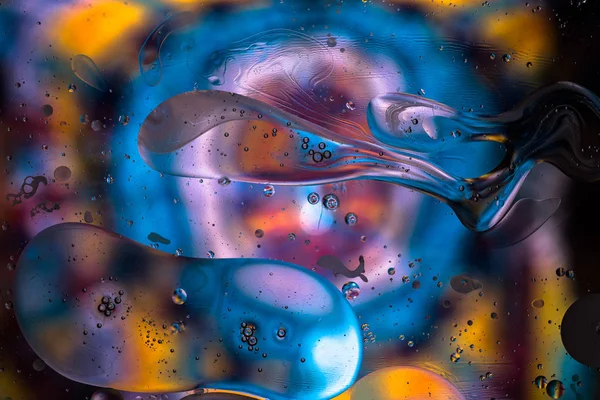 Kolorowy Płyn Streszczenie Teksturowanej Tapeta Tło Plusk Wody Fotografia Makro — Zdjęcie stockowe