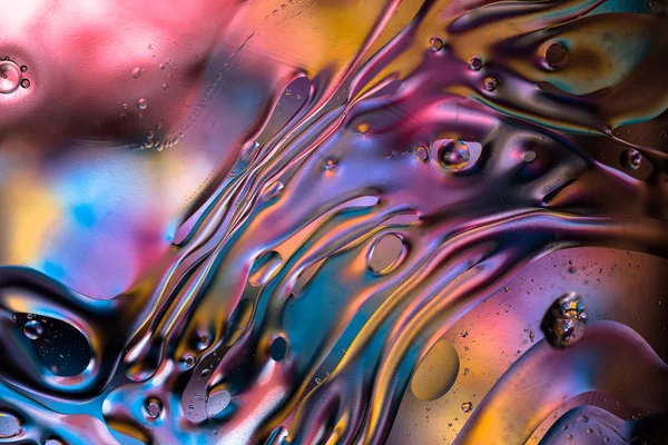 Цветные Жидкие Абстрактные Текстурные Вихри Фона Брызги Воды Макрофотография — стоковое фото